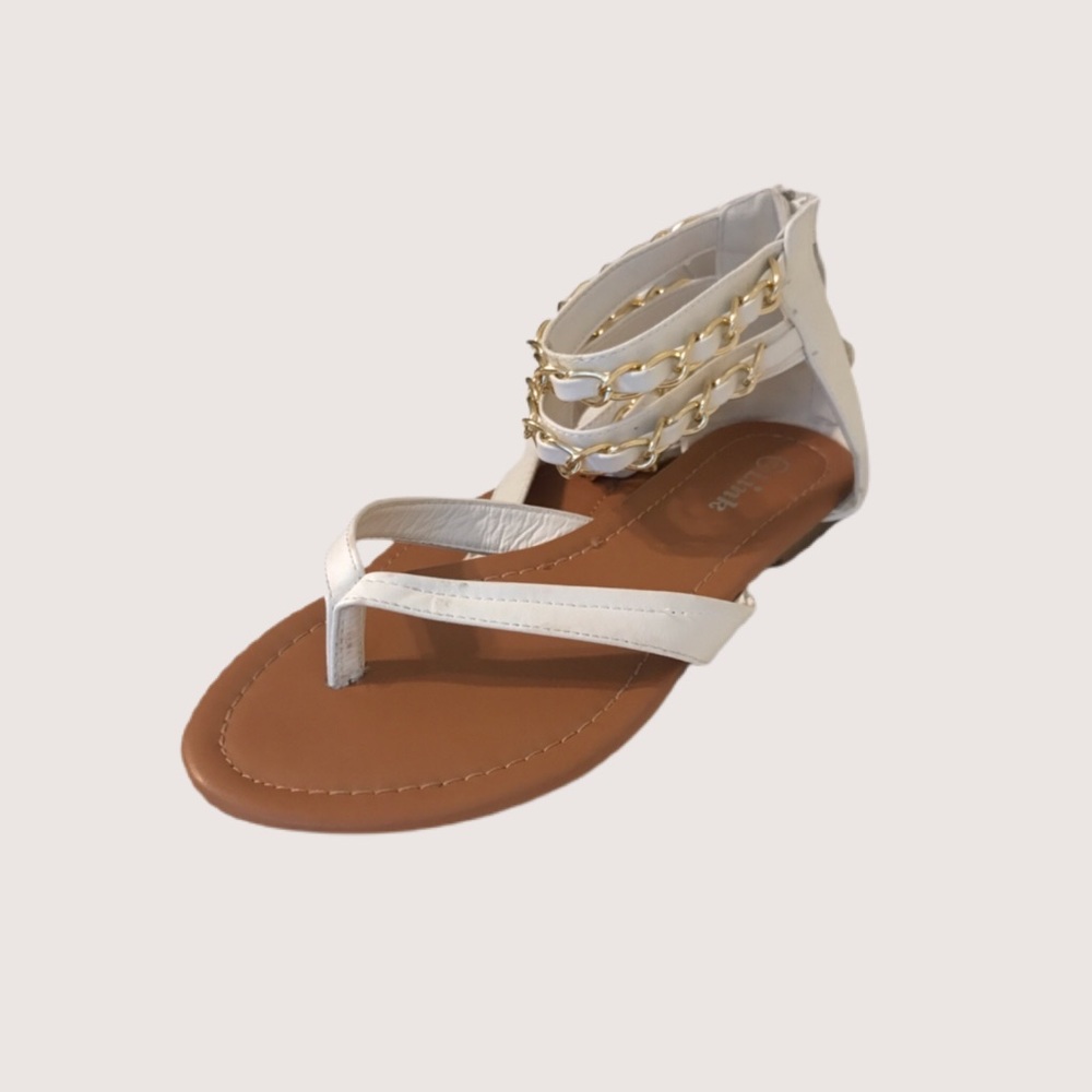 Link White Chain Sandals Girls Size 3